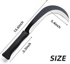 Sickle, Machete,Clearing Sickle,Weed Removal&Grass Clearing,Magnetic Long Handle,Compact&Portable Gardening&Farming,Soft Rubber Handle…