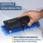 EVERSPROUT 5-to-12 Ft Car Brush with Rubber Bumper, Lightweight Extension Pole Handle, Soft Bristles Car Wash Brush, RV Wash Brush, Truck Wash Brush, Boat Brush, Solar Panel Cleaning Brush and Pole