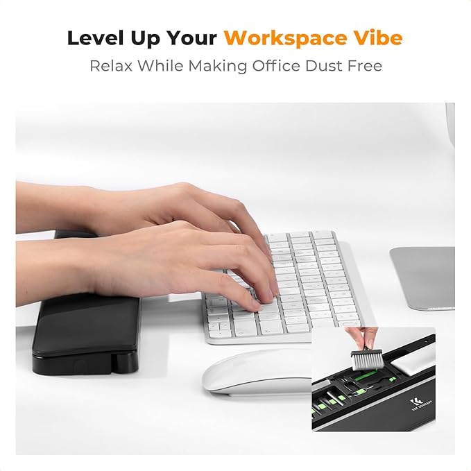 K&F CONCEPT Multi Functional Keyboard Cleaning Kit · Keyboard Arm Wrist Rest - Electronic Device Cleaner Set for Cell Phone Tablet PC Camera Keyboard Earbud