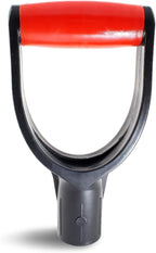 2 Pcs Plastic Shovel D Grip Handles, 32mm / 1.26" Inner Diameter Spade Handle, Shovel Handle for Digging Raking Tools, Red