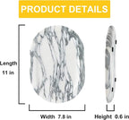 Natural Marble Decorative Tray Bathroom Counter Perfume Organizer Vanity Tray for Home Decor, Jewelry Candle, Coffee Table, Soap Holder Dresser Countertop Accessories 8"x11" Arabescato