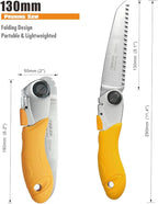 Toolux 5 Inch Folding Saw, SK5 Steel Pruning Hand Saw, Camping Saw for Smooth Cutting, Camping, Gardening, Tree Pruning, Wood Cutting, Compact Design with Non-Slip Ergonomic Handle for Outdoor Use