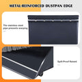 Broom and Dustpan Set for Home with 52 Inch Long Angled Handle - Stand Up Dustpan No Warping Metal Edge, Ergonomic Sweeping, 4 Layer Bristles and Hair Cleaning Teeth for Kitchen Office