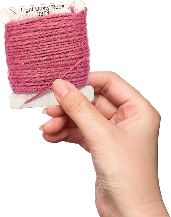 Jute Twine 15m Long Twine String for Crafts Gift Wrapping Packing Gardening Crochet Knitting Macrame Decor (Light Dusty Rose)