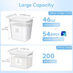 Lifewit Laundry Pods Container with Pop-up Lid, Coffee Pod K Cup Storage, Laundry Room Organization, Dryer Sheet Holder for Washing Powder Detergent, 2700 +2000ml/0.72+0.5gal, 5PCS