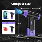 Compressed Air Duster Keyboard Cleaner - Electric Air Blower Cleaning Kit 150,000 RPM Mini Duster Spray for Dusting PC, Car, and Vacuum (Purple)