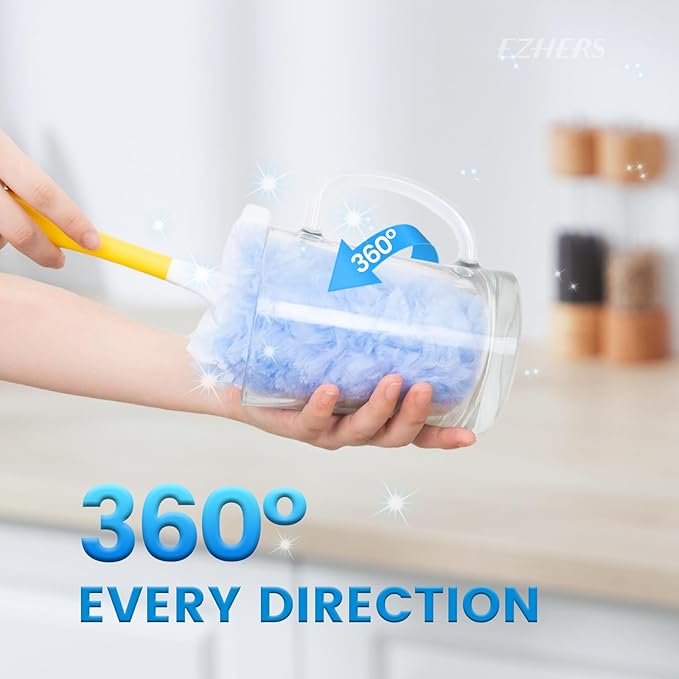 MultiSurface 360 Heavy Duty Duster Refills for Swiffer Duster, Unscented Disposable Dusters for Cleaning,20 Count Duster Refills with 1 Handle