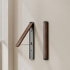 Retractable Wall Mounted Drying Rack - Foldable Clothes Hanger in Walnut or Oak Color for Laundry Room, Closet & Balcony (Walnut, 1 Rack)