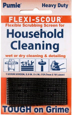 PUMIE Flexi-Scour, 5.5 x 4 Inch Flexible Scrubbing Screen for Household Cleaning, Flexible Scouring Mesh Pad, FLEX-12 C Abrasive Grit Cleaning Screen for Grill, Removes Carbon, Rust, Scale(Pack of 48)
