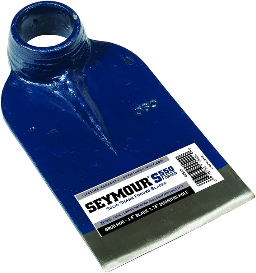 Grub Hoe, 4-1/2" Blade Width, 1-3/4" Diameter Hole - Head Only, Seymour, 2E-G60