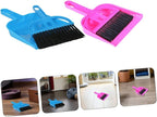 Alipis 10pcs Mini Broom and Dustpan Set for Small Animal Cage Cleaning, Handheld Pet Broom and Pet Dustpan in Bright Rose Red and Bright Blue for Hamsters, Hedgehogs, Guinea Pigs,