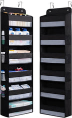 WishJazz Over the Door Organizer, 6 Shelf Hanging Organizer, Anti Tilt 50lbs Back of Door Storage for Bathroom, Nursery, Pantry, Baby Essentials