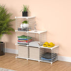 TUMUCUTE Closet Organizer, Organizers and Storage,Cabinet Metal Shelf Rack Storage Shelves Bookshelf,Toy Organizers and Storage Bins (6-Cube, White)