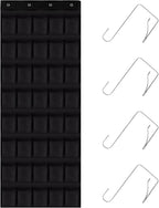 40 Mesh Pocket Over the Door Shoe Organizer,Hanging Shoe Rack for Closet Storage Holder for Dorm Room College Classroom Storag(Black)