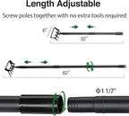 Stirrup Hoe and Cultivator Garden Tool Heavy Duty, Scuffle Loop Hula Action Hoe Weeding Gardening Hand Tools for Women Kids Men, Metal Weeder Scraper Garden Hoe Rake Weed Puller Long Handle 32-62 inch