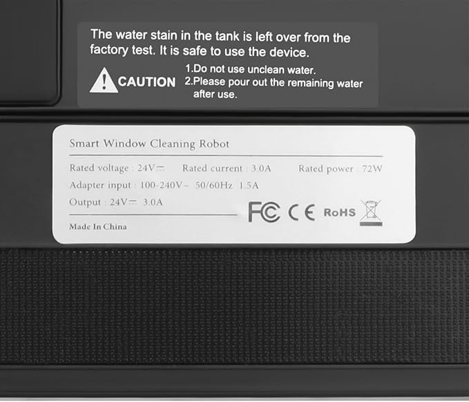 Automatic Window Cleaner 2500Pa Suction Window Cleaner Robot with Dual Spray Design and Remote Control 3 Path Modes Window Cleaning Machine for Windows, Tiles 322.92-538.2ft²Cleaning Area (Silver)