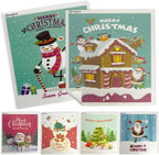 6 - Pack Swedish Kitchen Dish Cloths - Reusable Paper Towels for Counters & Dishes - Eco Friendly Cellulose Sponge Cloth - Assorted (Xmas)