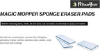 Magic Mopper Sponge Eraser Mop Pad | Compatible with Bona and 18" Wet Mops | 18-inch Magic Sponge Eraser Pad Refill | 3 Pack