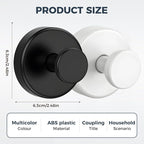 Suction Cup Hooks for Wreaths on Glass, 2025 New No Drill Suction Cup Hooks for Shower, Wreath Hanger Holder for Front Door, Upgraded Towel Hooks for Window Bathroom Mirrors (1, Black)