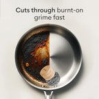 Vove Stainless Steel Scouring Pads, 6-Pack Heavy-Duty Metal Scrubbers for Cast Iron, Pots, Pans, Griddles, Grills, Stovetops, Sinks, Tough Grime Removers, FSC-Certified Packaging