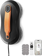 FRUITEAM Automatic Window Cleaning Robot, Window Cleaner Robot with App & Remote Control, Dual Water Spray for Inside/Outside Frame Glass Cleaning, Triple Safety System, Smart Path Detection