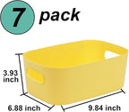 7PCS Drawer Organizer Bins, Small Plastic Storage Bins Storage Containers for Snack Makeup Kitchen Pantry Bathroom Cabinet Organization and Storage Bin Organizing Boxes