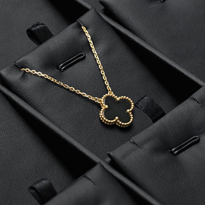 Oirlv Black Leather 24 Grid Jewelry Insert Tray Necklace Pendant Display Tray Jewelry Drawer Organizer（Pack of 1）