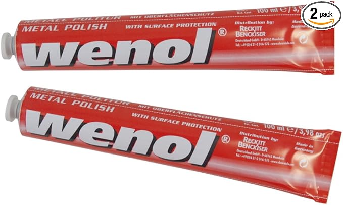 Wenol Metal Polish Shiner with Surface Protection, Set of 2