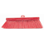 SPARTA 41278EC05 Flo-Thru Plastic Wall Scrub Brush, Equipment Brush With Soft Nylex Bristles For Industrial Kitchens, Hospitals, Commercial Cleaning, 4 Inches, Red, (Pack of 12)