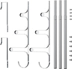 CANYAVE Over The Door Towel Rack, Over Door Towel Rack for Bathroom Door, Triple Towel Storage Holder with Hooks (Silver)