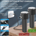 Electric Air Duster, Compressed Air Duster, Portable 45000 RPM Cordless Dust Blower, 6000mAh Battery Air Can Duster, Powerful Computer Keyboard Cleaning Air Spray