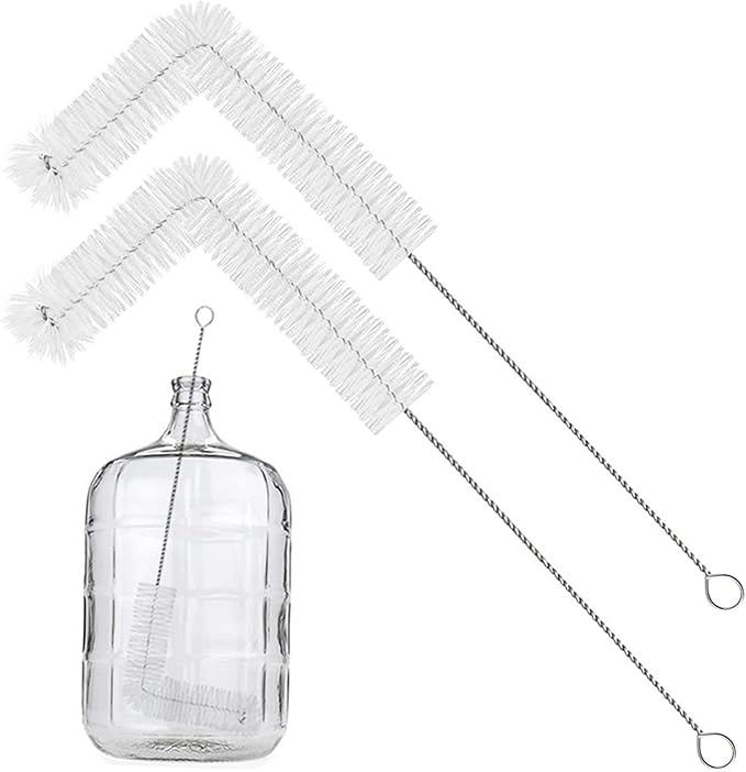 2 Pack 28inch Carboy Brush Carboy Cleaning Brush Carboy Bottle Brush Carboy Brushes for Cleaning Nylon 5 Gallon Carboy Brush for 3 5 6 6.5 Gallon Glass Carboys Corny Kegs Wine Making Home Brewing