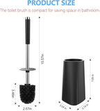 SetSail Toilet Brush, Compact Size Toilet Bowl Brush and Holder Toilet Brushes for Bathroom with Stainless Steel Handle Toilet Cleaner Brush with Durable Scrubbing Bristles, 2 Packs