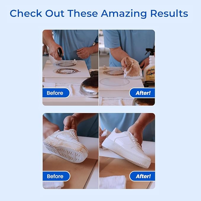 Wowee 8 fl oz Concentrated Heavy Duty Degreaser – All-Purpose Cleaner for Kitchen & Outdoor Use – Includes Empty Spray Bottle for Mixing – Powerful Grease & Grime Remover for Home, Garage, BBQ