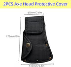 2Pcs Axe Sheath Hatchet Cover Black Protector Case Cover, Double Snap Hatchet Protector Case,Axe Head Cover for Outdoor Hiking Outdoors Work