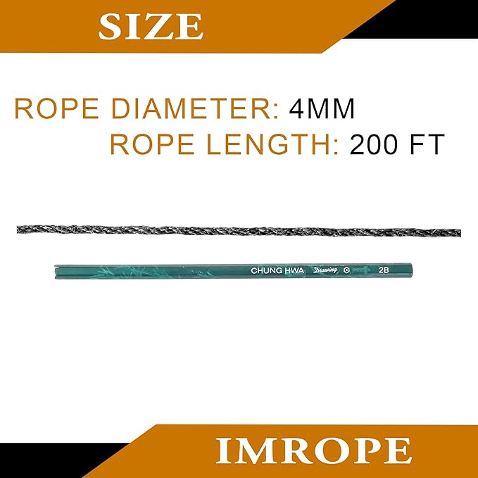 4mm x 200 Feet Black Jute Rope, Twine for Gardening Tomato Climbing Plant Tie Floristry Crafts Gift Wrapping Packing Decor