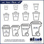 Plasticplace 32-33 Gallon Trash Bags │ 0.7 Mil │ White Garbage Can Liners │ 33” x 39” (150 Count)