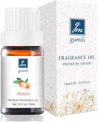 Peach Oil - Pure Organic Scent for for Aromatherapy, Diffusers, Spray, Skin & Hair Care, Massage, DIY Candles & Soap, Perfume - Fruity Fragrance, 10mL