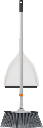 Slim Angle Broom, Heavy Duty Broom, Indoor Brom, Outdoor Angle Broom with Extendable Handle, Durable Collapsible Broom for Home, Kitchen, RV, Travel, Grey, 2 Pack, by Superio