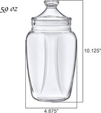 Amazing Abby - Eleanor - Plastic Bathroom Canister (60 oz), Acrylic Apothecary Jar for Vanity, BPA-Free and Shatter-Proof, Great for Bath Sponges and Shower Balls (NOT Glass)