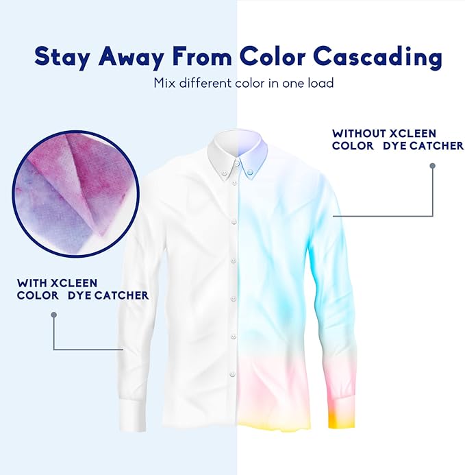 Color Absorber Laundry Sheets 216 Count, Dye Catcher to Prevent Clothes from Smearing, Fragrance Free Color Trapping Sheets for Home School or Apartment