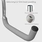 6 Pack Garage Hooks Heavy Duty, 15" 100LB Stainless Steel Wall Mount Kayak Storage Rack with EVA Pads for Hanging Indoor/Outdoor, Garage Storage Organizer for Hang Ladders Folding Chair Bike