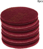 Utoolmart 5 Inch Scrubber Scouring Pads Scuffing Disc Hoop and Loop Surface Conditioning Disc Red 8Pcs