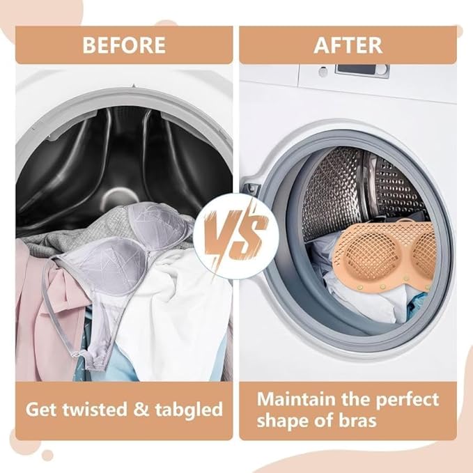 Bra Laundry Bag for Delicates, Machine Mesh Laundry Bags, Lingerie Protector for Bras, 2025 Upgrade No-Fallout Design - Lockable Zipper & 2 Keys for Bras, Underwear, Fits A-38DD Cup