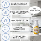 Heavy Duty Degreaser,New Upgrade Kitchen Heavy Duty Cleaner Spray Portable Degreasing Spray, All-Purpose Kitchen Pots and Pan Cleaner for Appliances Countertops Range Hoods (3, White)