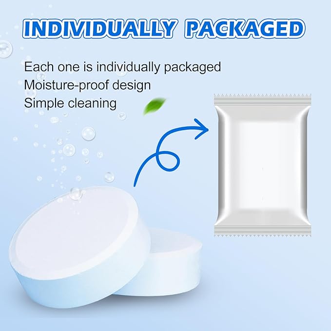 Automatic Toilet Bowl Cleaner Tablets–Fresh Scent,50 PACK,Long-Lasting Clean–Safe for Tanks&Pipes Deodorizing and Descaling–Bathroom Cleaner Against Tough Stains Keeps Bowl Clean Between Washes-fresh
