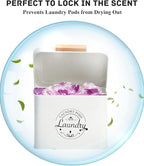 SACREDAY Laundry Pods Holder with Hinged Lid, Farmhouse Space-Saving Metal Container for Laundry Room Decor Organization and Storage, Detergent Dispenser for Efficient Laundry Room Use(Cream)