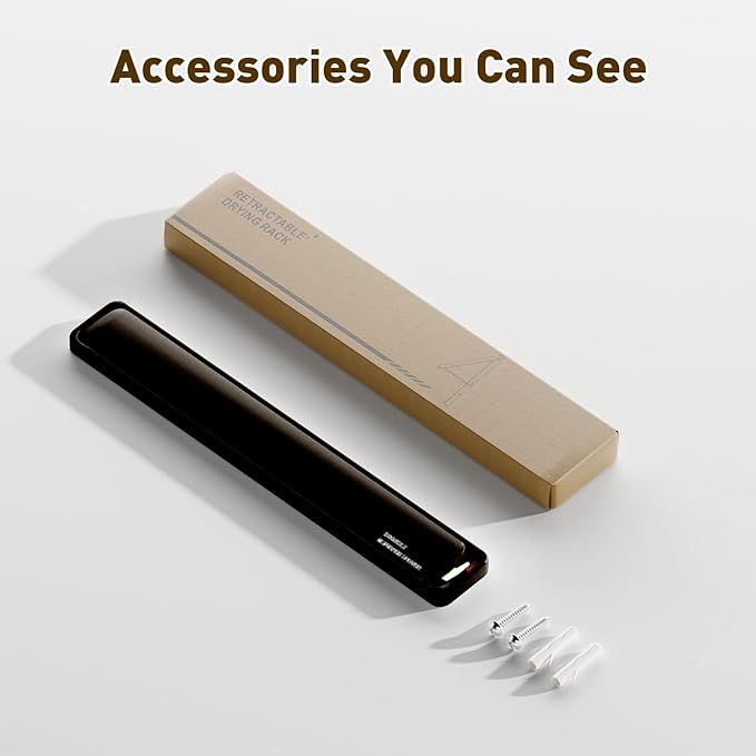 Clothes Drying Rack, Laundry Room Wall Mounted Retractable Clothes Hanger Drying Rack, Laundry Clothing Drying Rack Folding Indoor or Outdoor, Easy Installation Aluminium Dryer, 2pcs(Black)