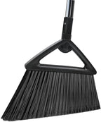 Heavy Duty Commercial Broom,Upgraded Angle Brooms for Sweeping Indoor and Outdoor,Perfect Black Broom of Kitchen,Garage