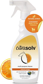 Citra Solv All Purpose Cleaning Spray – Powerful Citrus Degreaser for Kitchen & Bathroom, Multi-Surface Cleaner, No Harsh Chemicals, Valencia Orange 22oz (2 Pack)